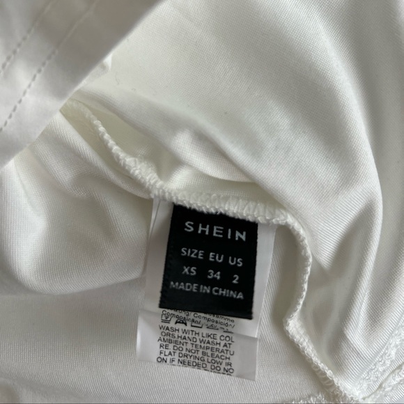 NEW Women's 2025 Floral Mini White Bodycon Dress Sexy Strapless Tube Size XS - Picture 6 of 8